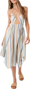 O'Neill Gerri Cutout Stripe Cover-Up Sundress