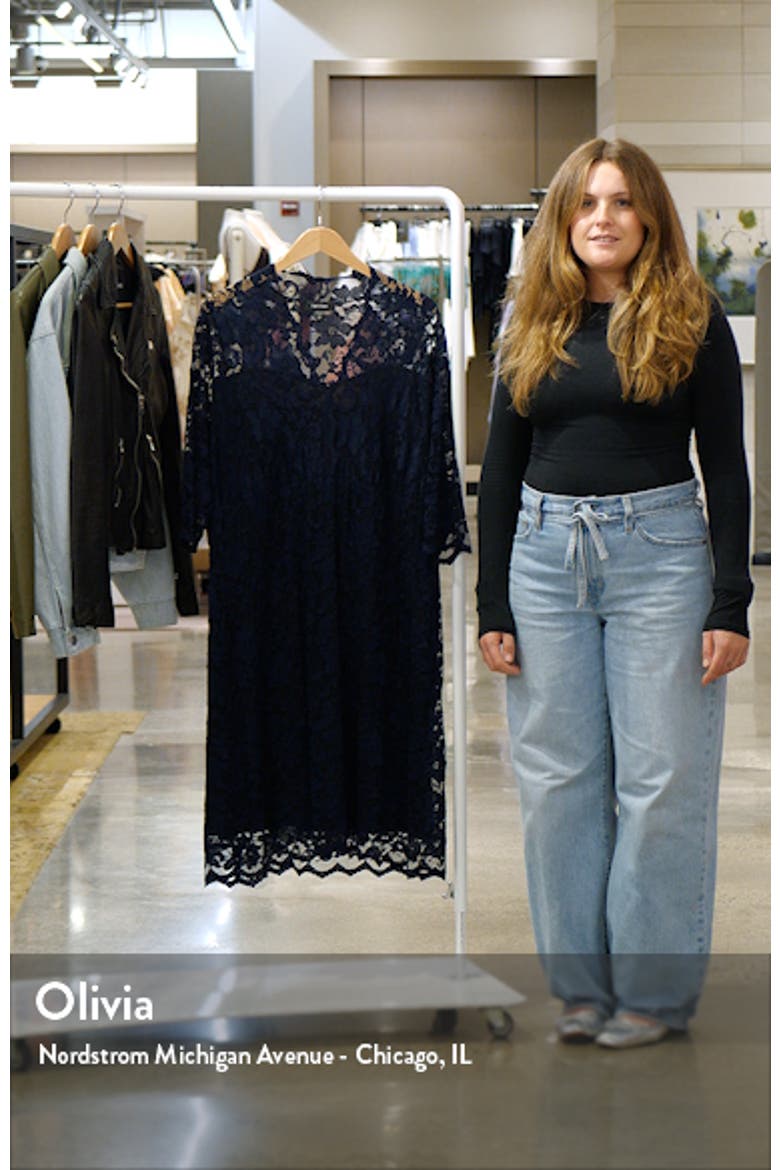 Scalloped Stretch Lace Dress video