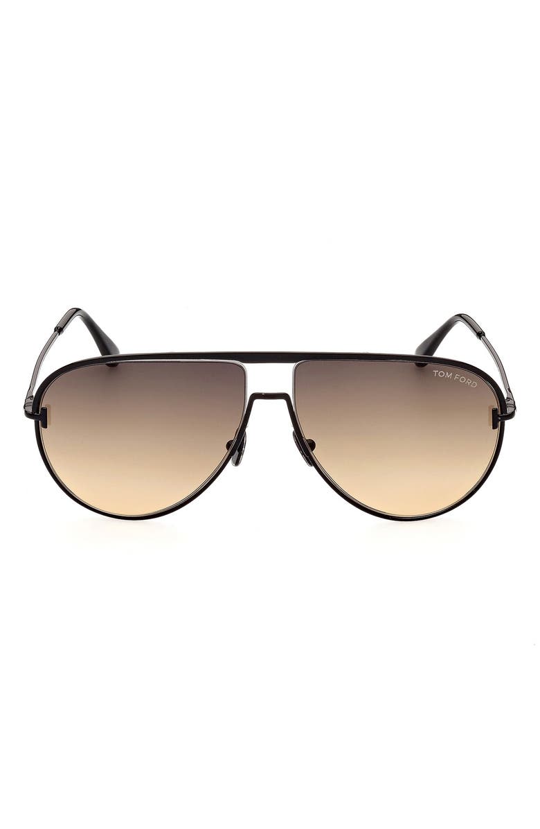 TOM FORD Theo 60mm Gradient Pilot Sunglasses, Main, color,