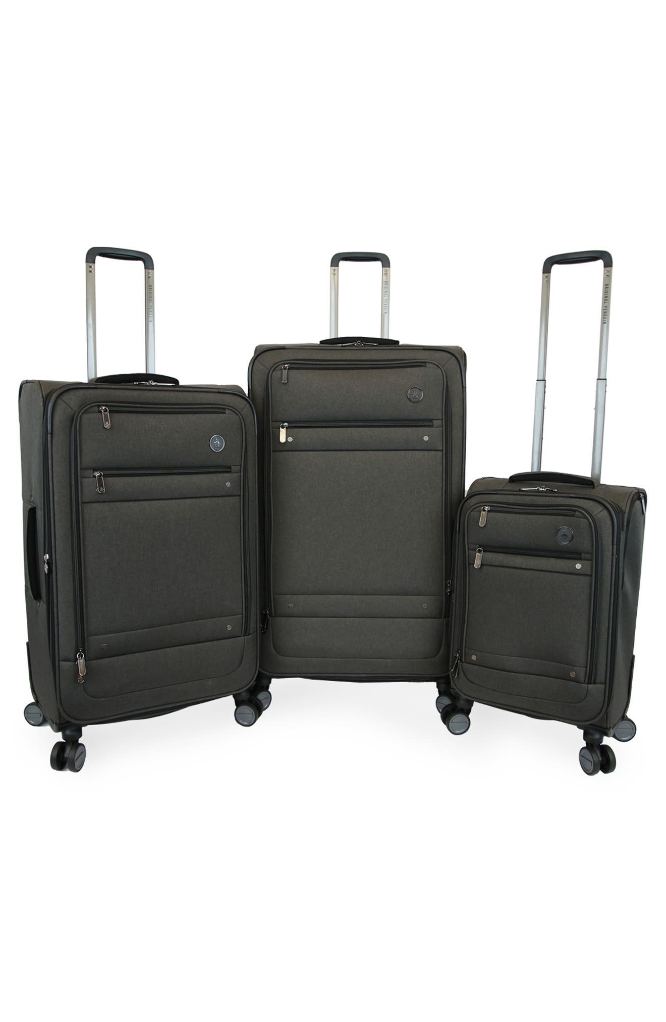 Original Penguin Havenport XL 3-Piece Softside Luggage Set, Alternate, color, Black Crosshatch