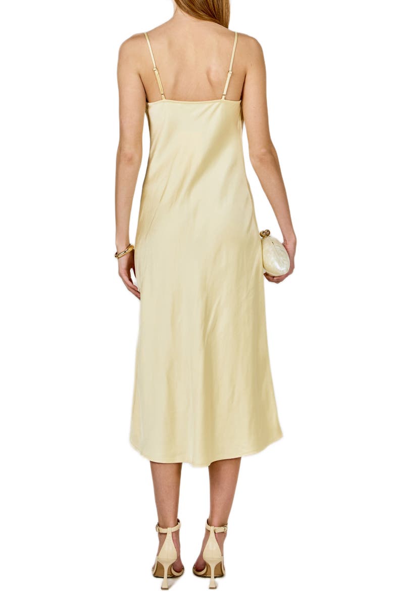 Endless Rose Satin Midi Dress, Alternate, color, Lemon