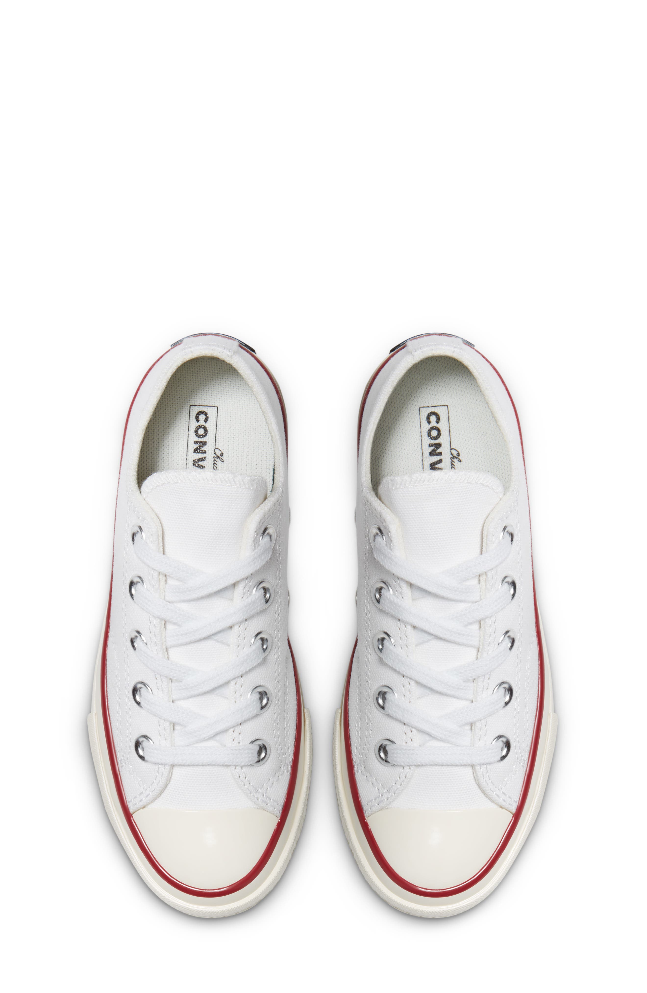 Converse Kids' Chuck Taylor<sup>®</sup> All Star<sup>®</sup> 70 Oxford Sneaker, Alternate, color, White/ Garnet/ Egret