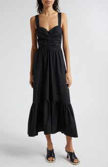 A.L.C. Lilah Ruched Ruffle Hem Maxi Dress