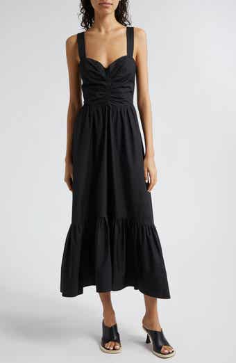 A.L.C. Lilah Ruched Ruffle Hem Maxi Dress