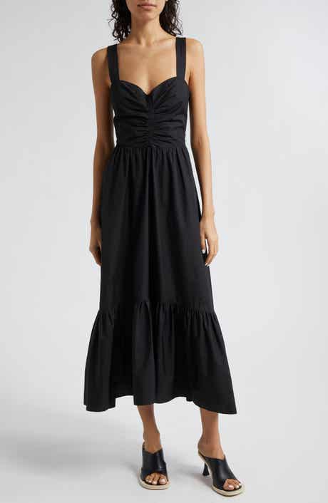 A.L.C. Lilah Ruched Ruffle Hem Maxi Dress