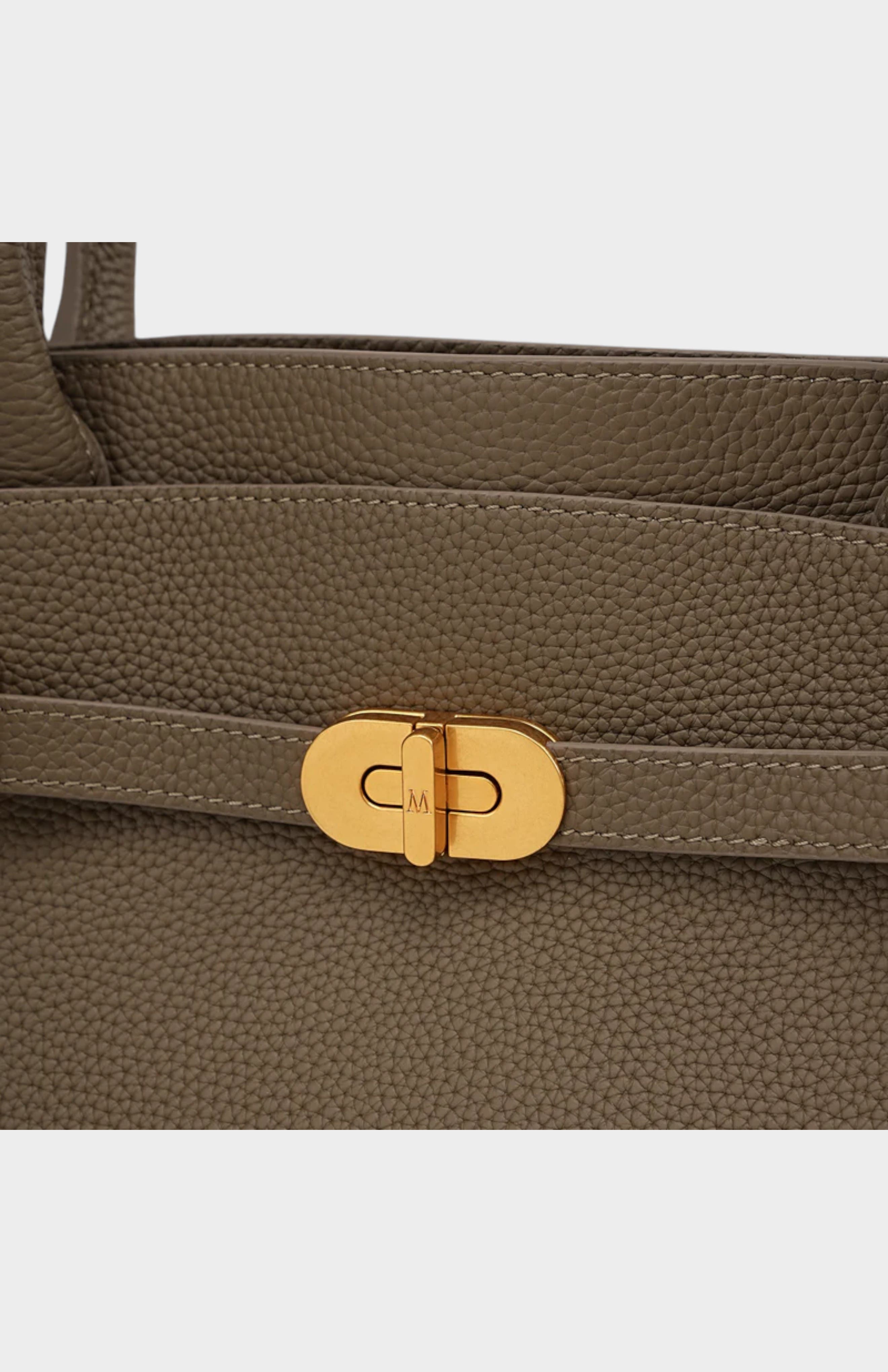 Kensington Genuine Pebble Leather Top Handle Bag, Alternate, color, Grey