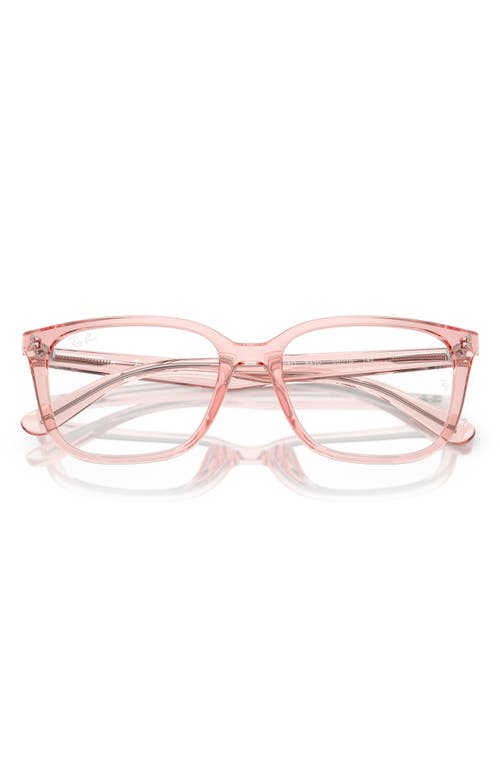 Ray Ban Ray-ban 55mm Square Optical Glasses In Pink