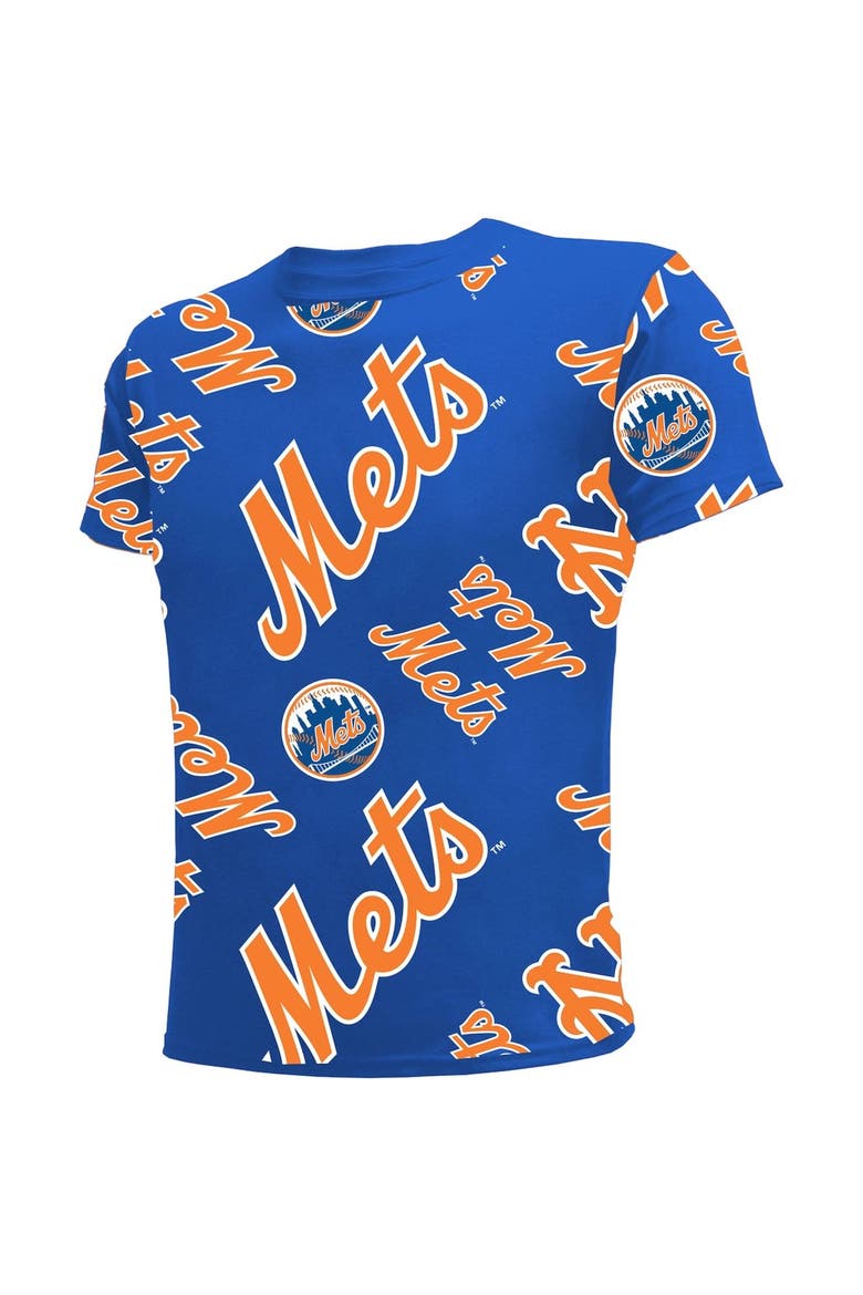 Youth Stitches Royal New York Mets Allover Team T-Shirt, Alternate, color, Royal