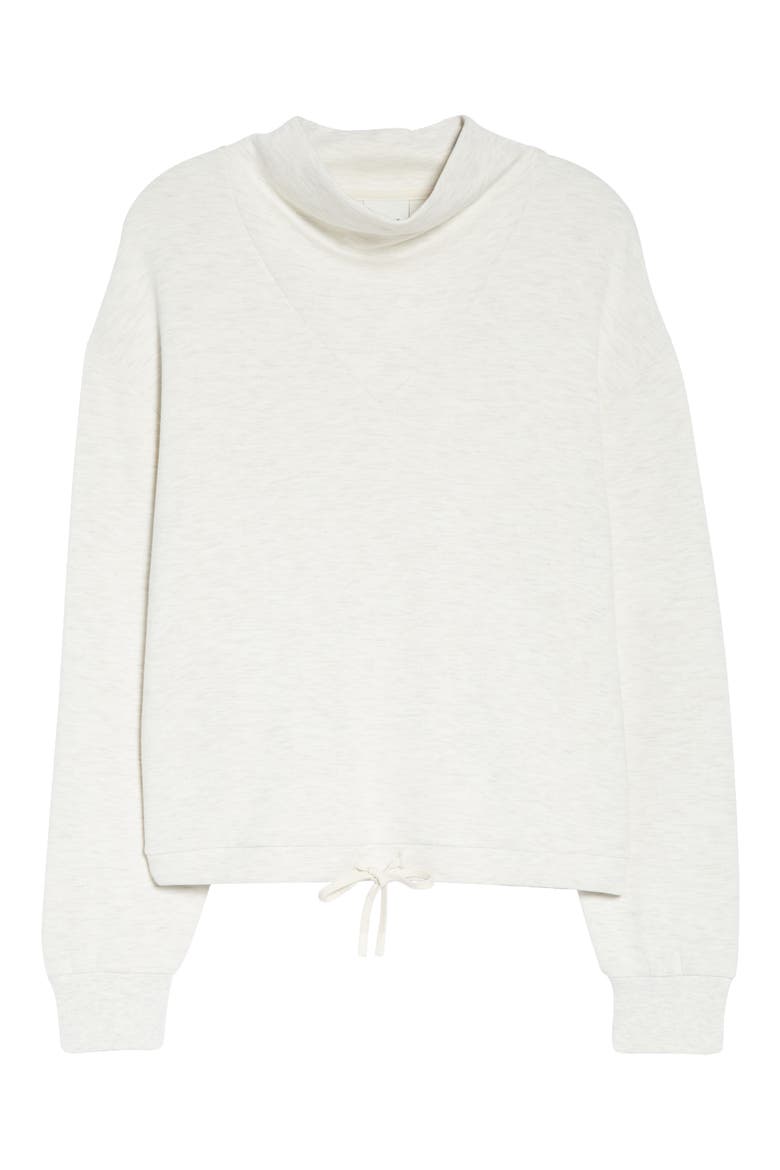 Betsy Funnel Neck Sweatshirt, Alternate, color, IVORY MARL