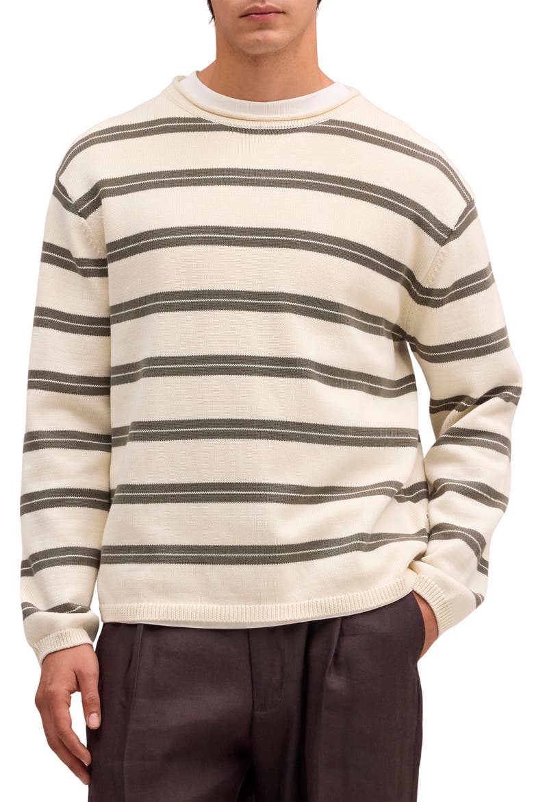 Sailor 60019 Organic Cotton Crewneck Sweater, Main, color, IVORY