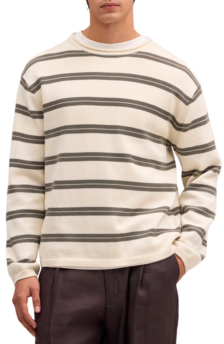 NN07 Sailor 60019 Organic Cotton Crewneck Sweater, Main, color, Ivory