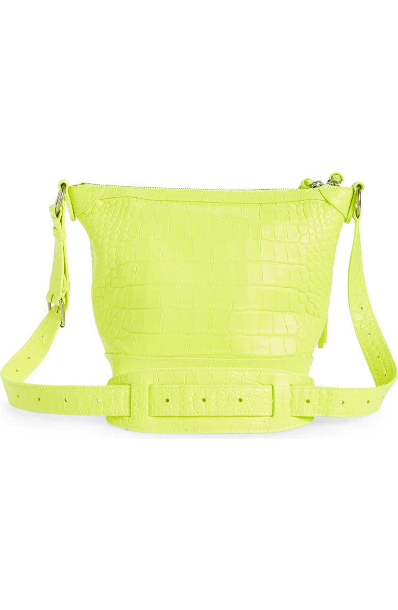 Balenciaga X-Small Neo Classic Croc Embossed Leather Hobo Bag, Alternate, color,