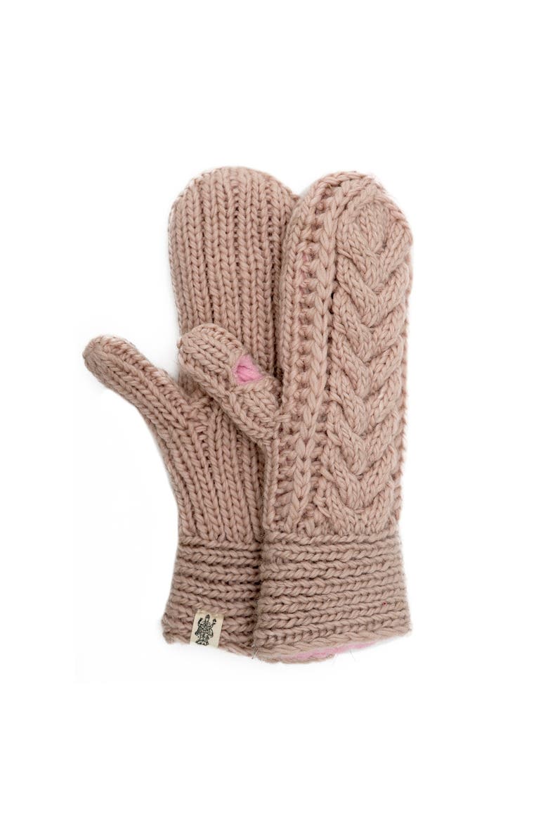 Hand Knit Soho Mittens, Main, color, Pink Quartz