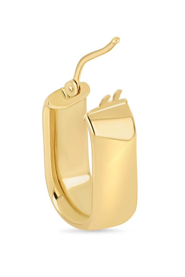 14k Gold Rectangular Hoop Earrings, Alternate, color, 14KY