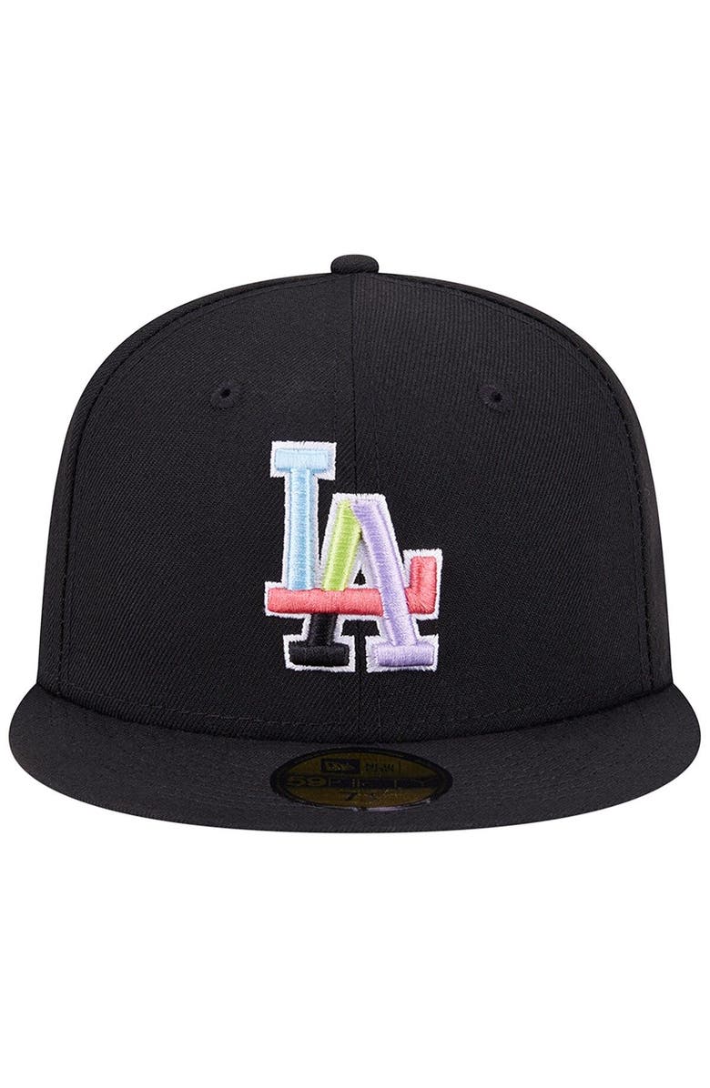 New Era Men's New Era Black Los Angeles Dodgers Multi-Color Pack 59FIFTY Fitted Hat, Alternate, color, Black