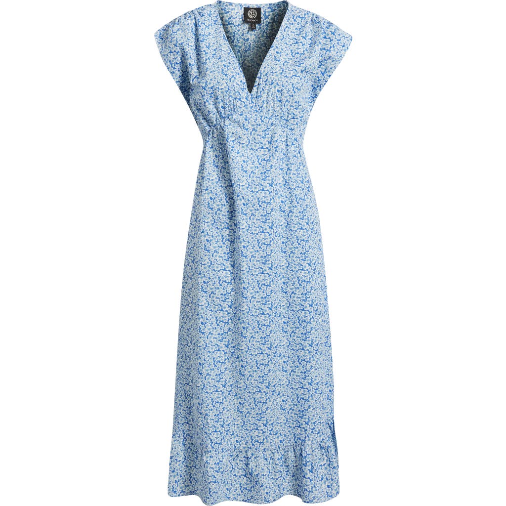 Bobeau Floral Print Midi Dress