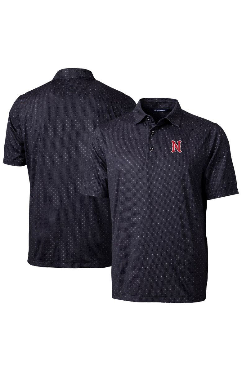 Cutter & Buck Men's Cutter & Buck  Black Nashville Sounds Pike Double Dot Print Stretch Polo, Main, color, 