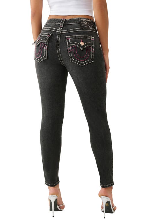 True Religion Jennie Curvy Mid Rise Skinny Jeans In Black