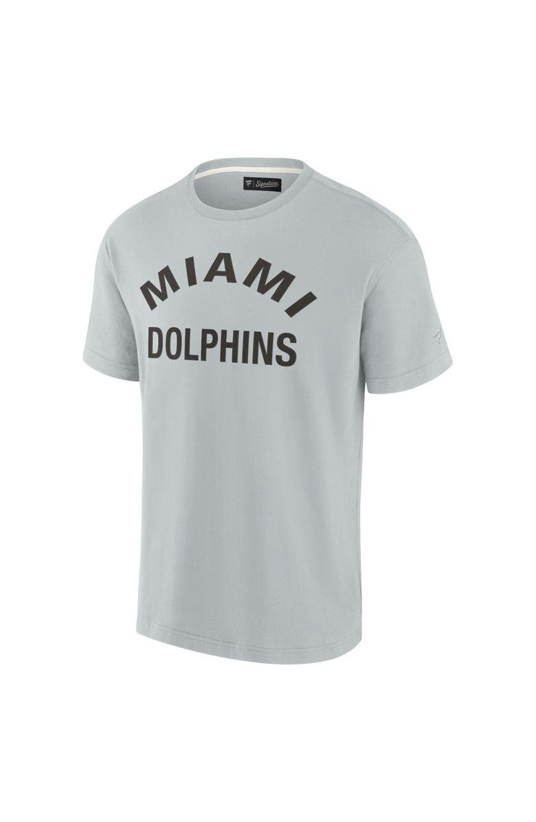 Fanatics Signature Unisex Fanatics Signature Gray Miami Dolphins Elements Super Soft Short Sleeve T-Shirt, Alternate, color, Gray