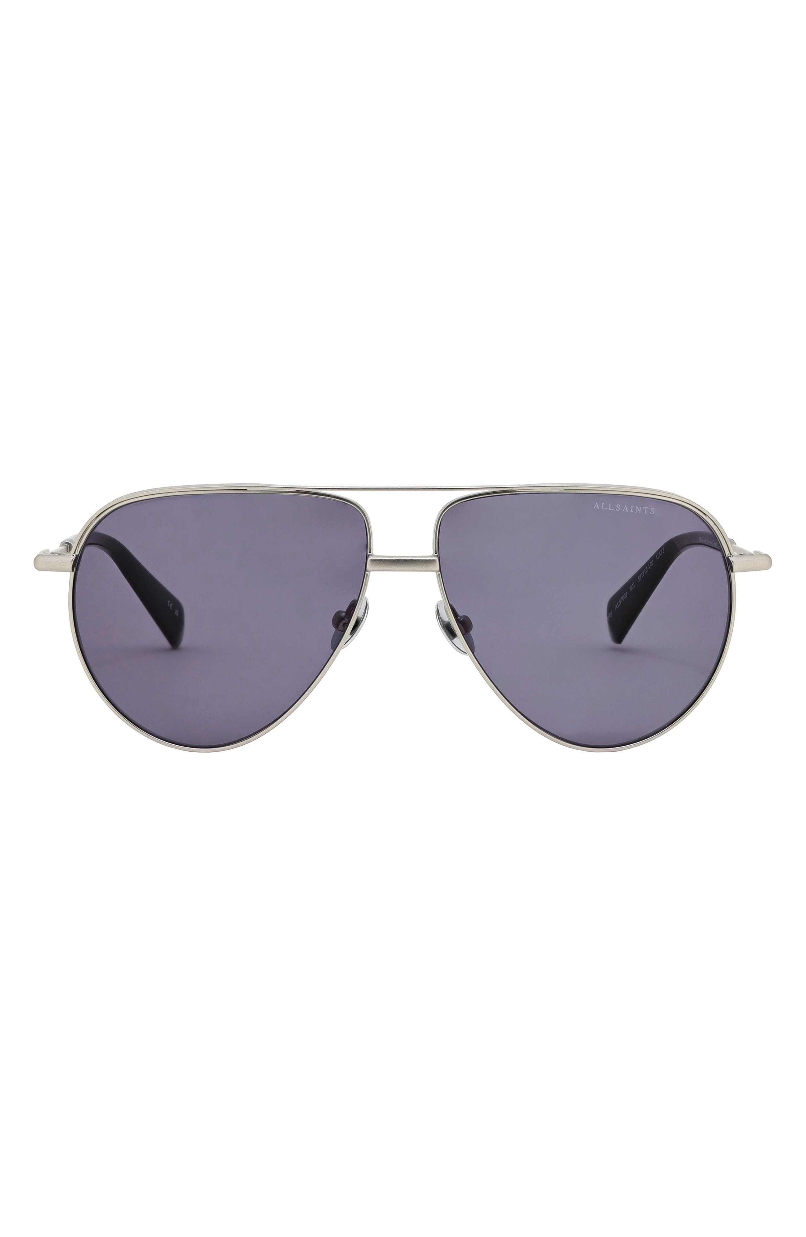 AllSaints Murphy 58mm Aviator Sunglasses