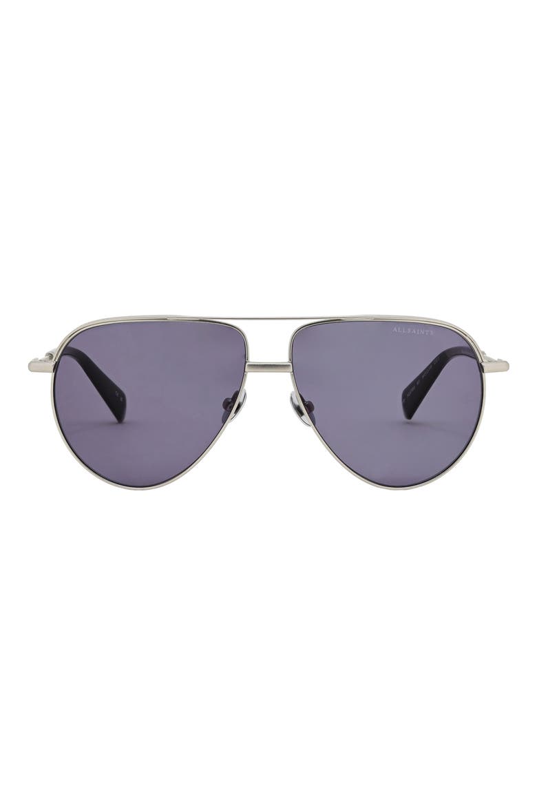 Murphy 58mm Aviator Sunglasses, Main, color, SILVER