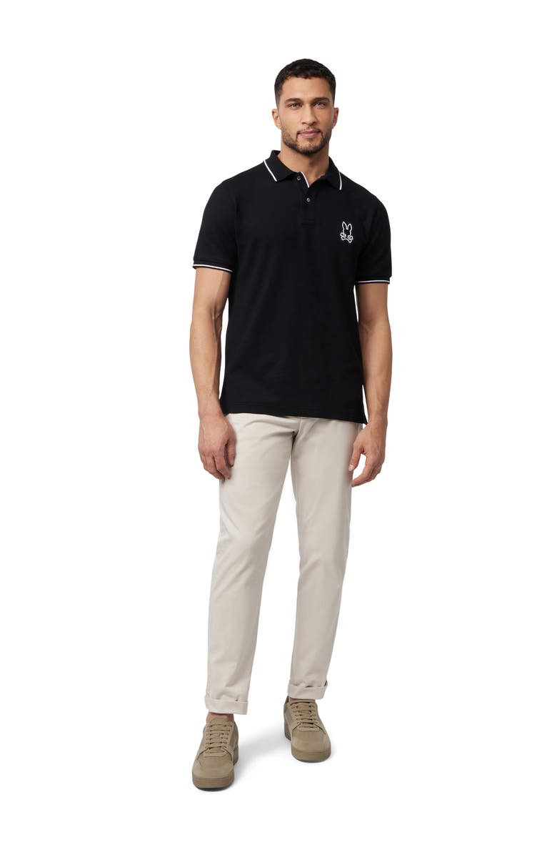 Psycho Bunny Lenox Tipped Piqué Polo, Alternate, color, 