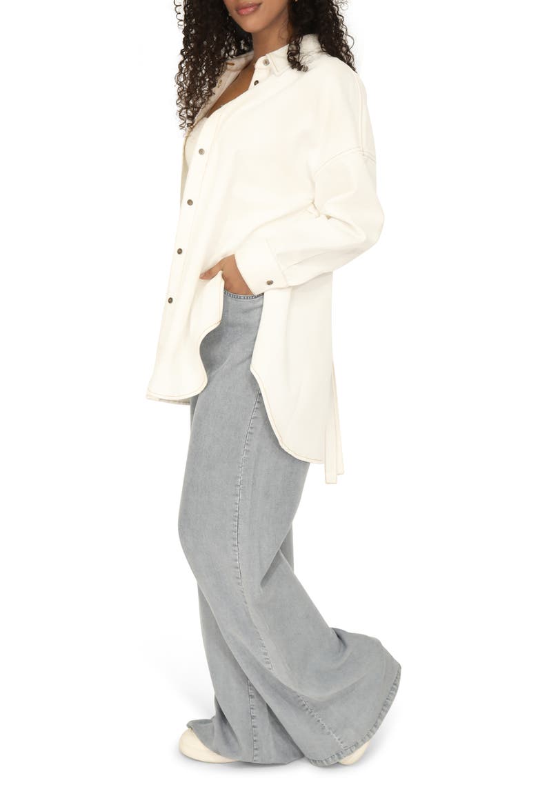 Into Him Oversized Denim Shirt, Alternate, color, Off White