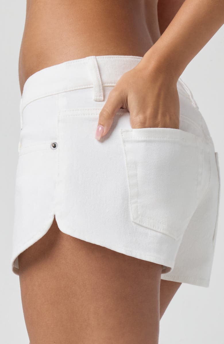 Florence by Mills Cheeky Low Rise Denim Shorts, Alternate, color, Summer White