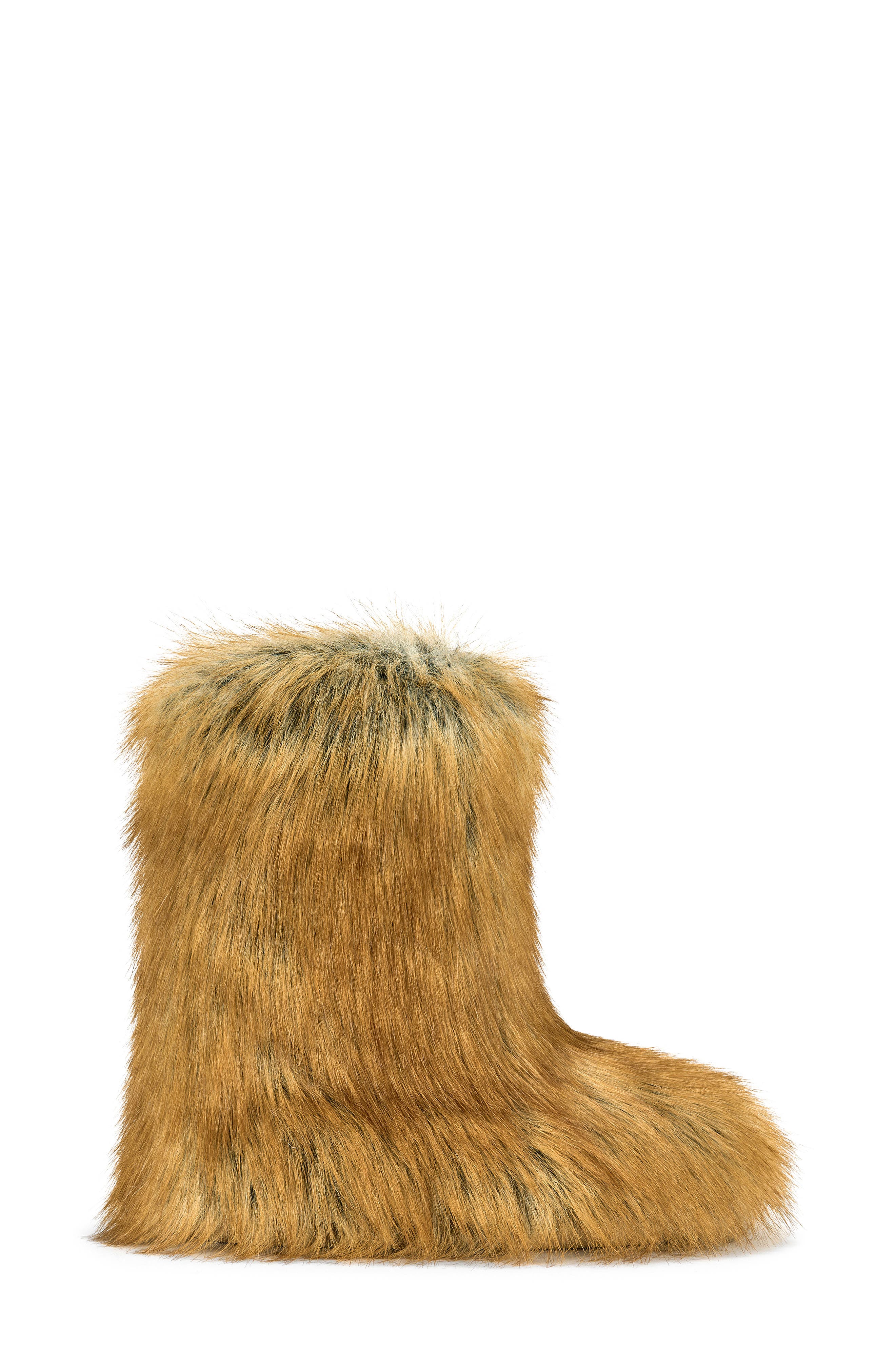 Nadianna Faux Fur Bootie, Alternate, color, TAN