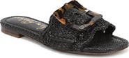 Sam Edelman Bambi Raffia Buckle Slide Sandal