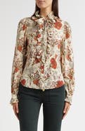 Ulla Johnson Catroux Ruffle Silk Button-Up Shirt