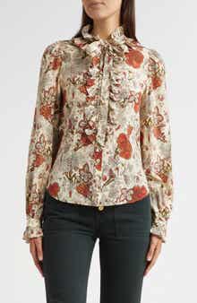 Ulla Johnson Catroux Ruffle Silk Button-Up Shirt
