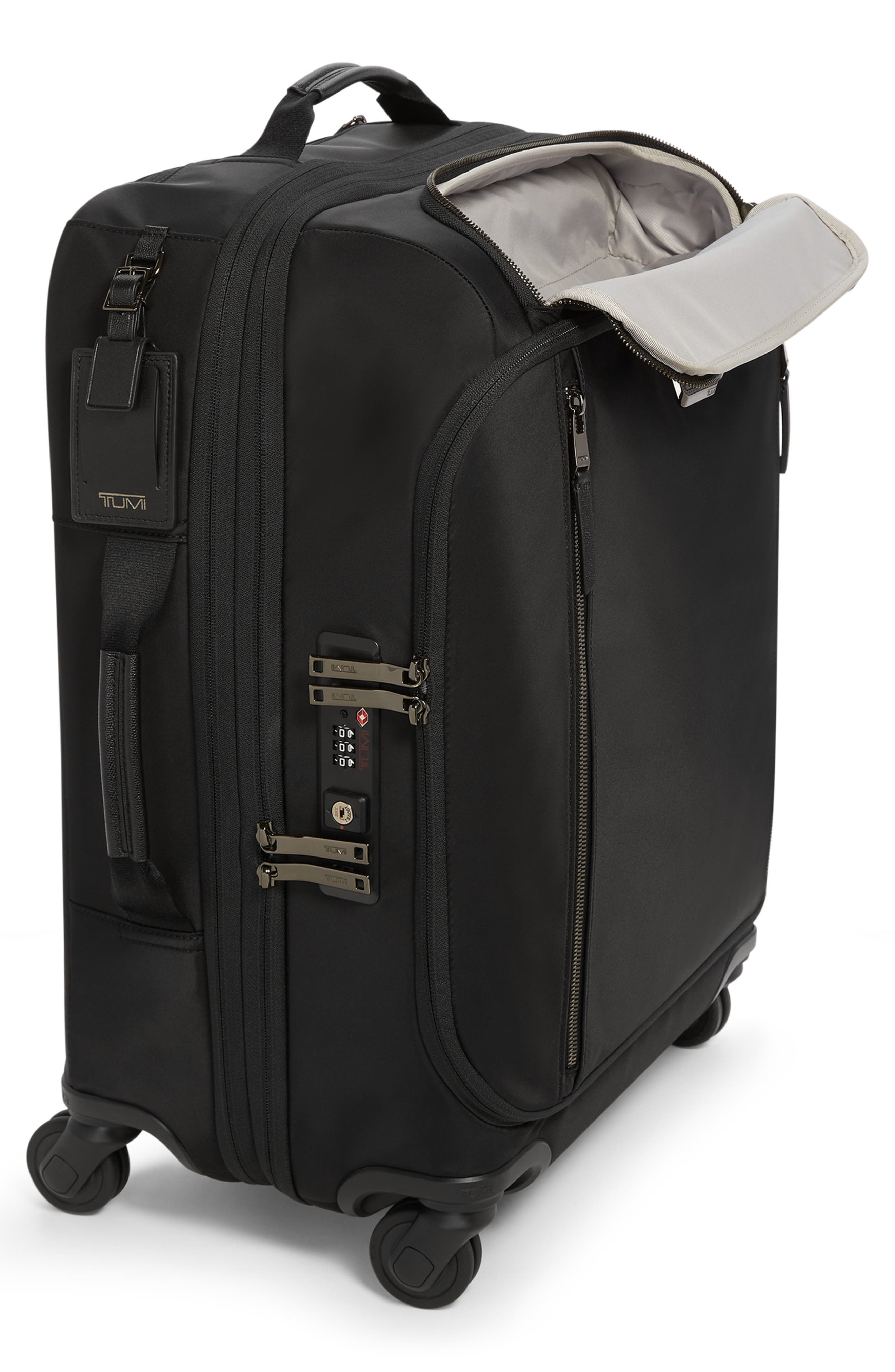 TUMI Léger 22-Inch Continental Expandable Wheeled Carry-On, Alternate, color, Black/ Gunmetal