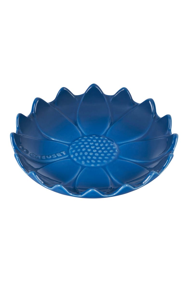 Figural Flower Stoneware Spoon Rest, Main, color, MARSEILLE