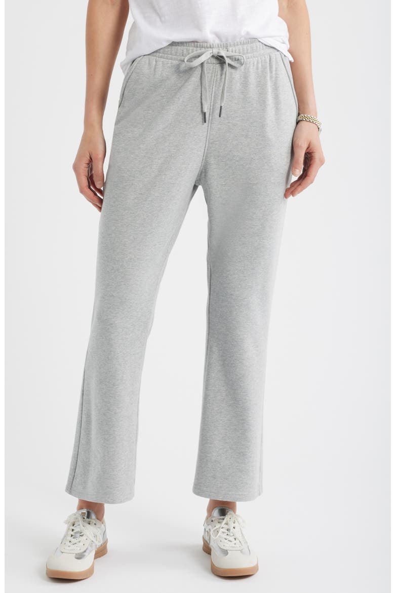 Drawstring Terry Pants, Main, color, GREY HEATHER