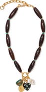 Lizzie Fortunato Marilla Beaded Charm Necklace