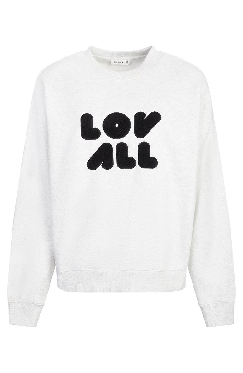 LOVALL Oversized Long Sleeve Sweatshirt, Alternate, color, Light Grey Marl