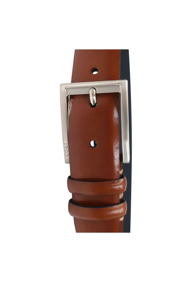 Mens Leather Dress Belt, Alternate, color, Cognac