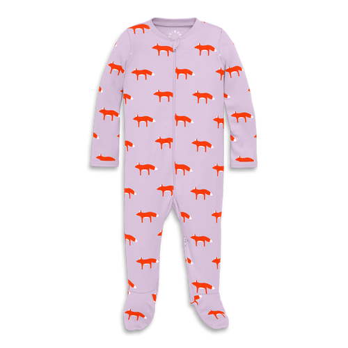 Primary Baby Organic Zip Footie In Pink