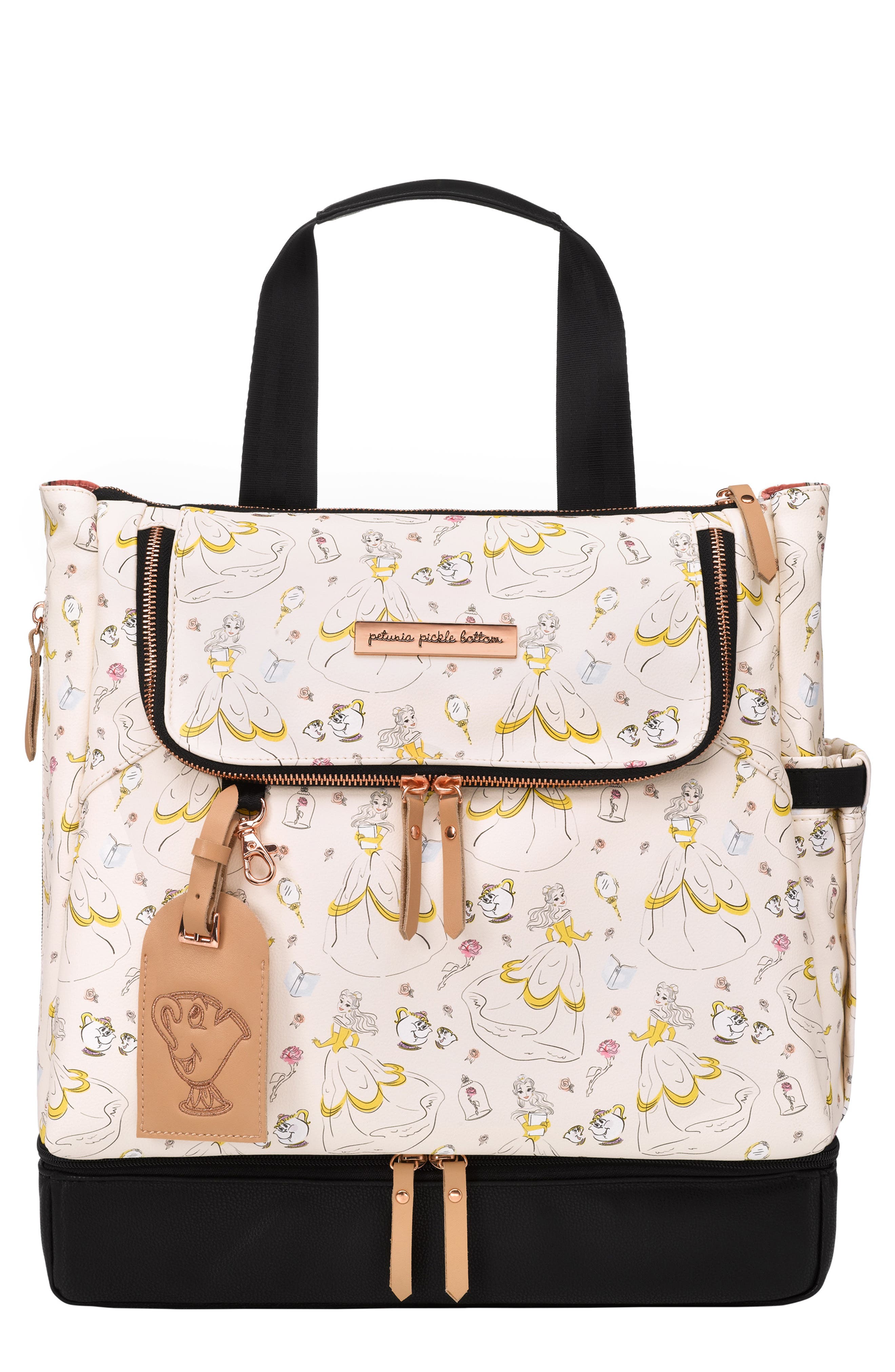 Petunia Pickle Bottom x Disney Whimsical Belle Pivot Water Resistant Backpack, Main, color, 