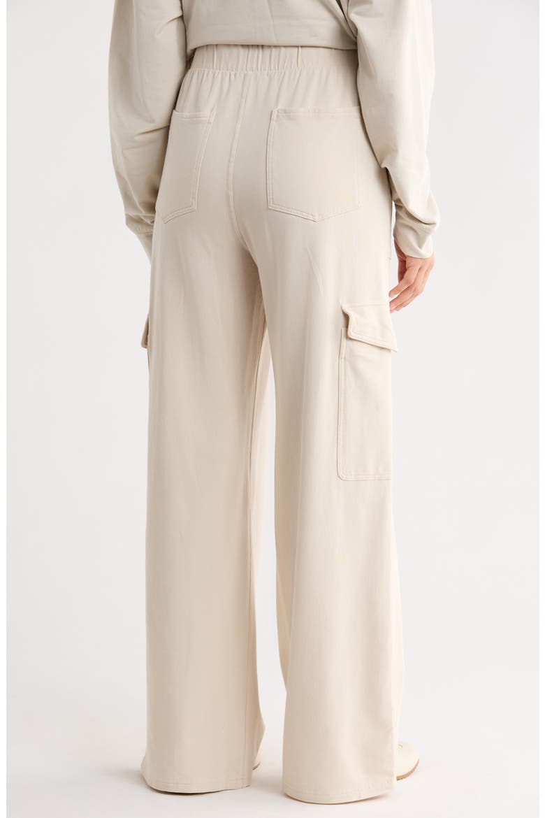 Alessia Cargo Sweatpants, Alternate, color, LIGHT FAWN BEIGE