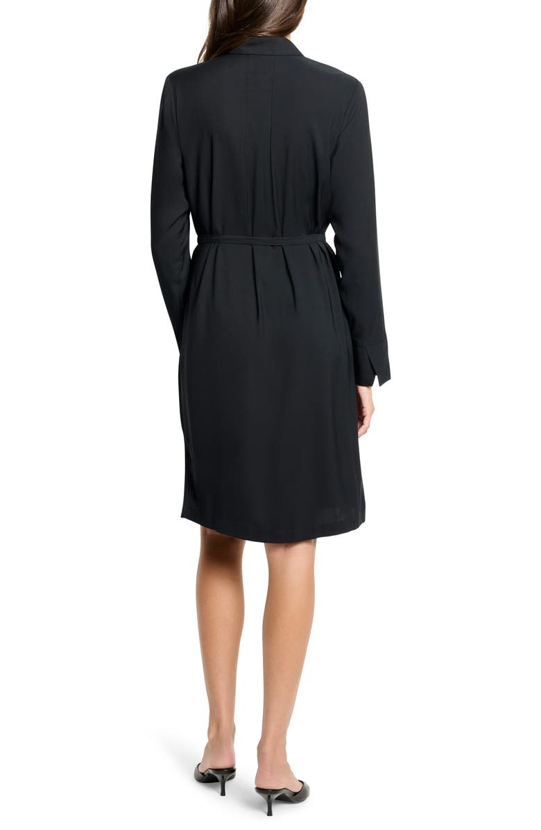 NIC+ZOE Devon Long Sleeve Shirtdress, Alternate, color, Black Onyx