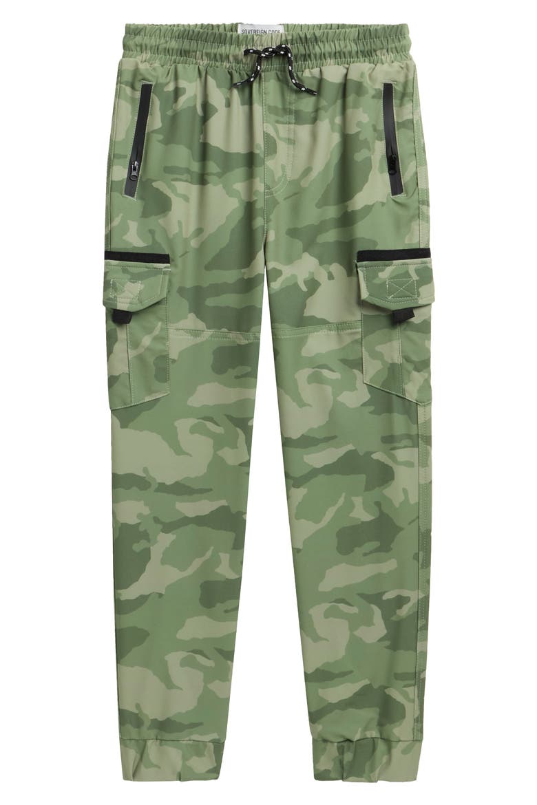 Kids' Eternal Camo Joggers, Main, color, LIGHT OLIVE/ WOODLAND