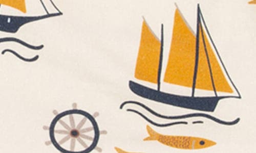 Miki Miette Kids' Wes Sailboat Print Shorts In Ahoy