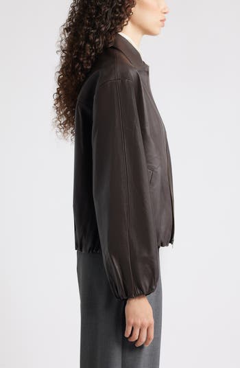 Bubble Hem Leather Jacket