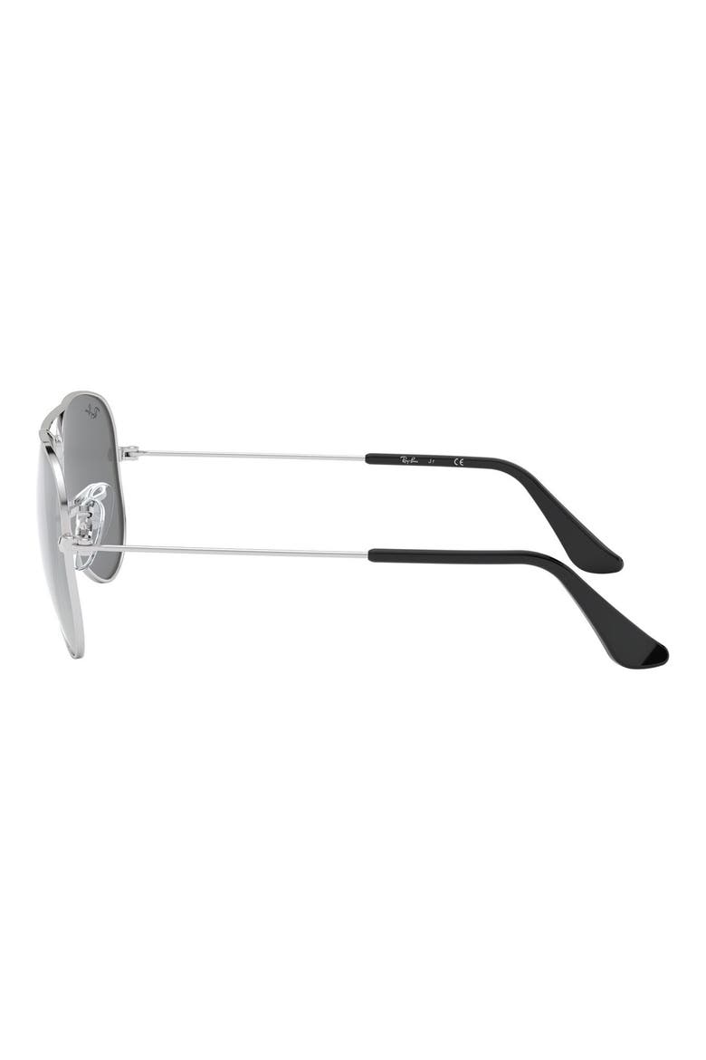 Junior 50mm Mirrored Aviator Sunglasses, Alternate, color, GREY SILVER MIRROR