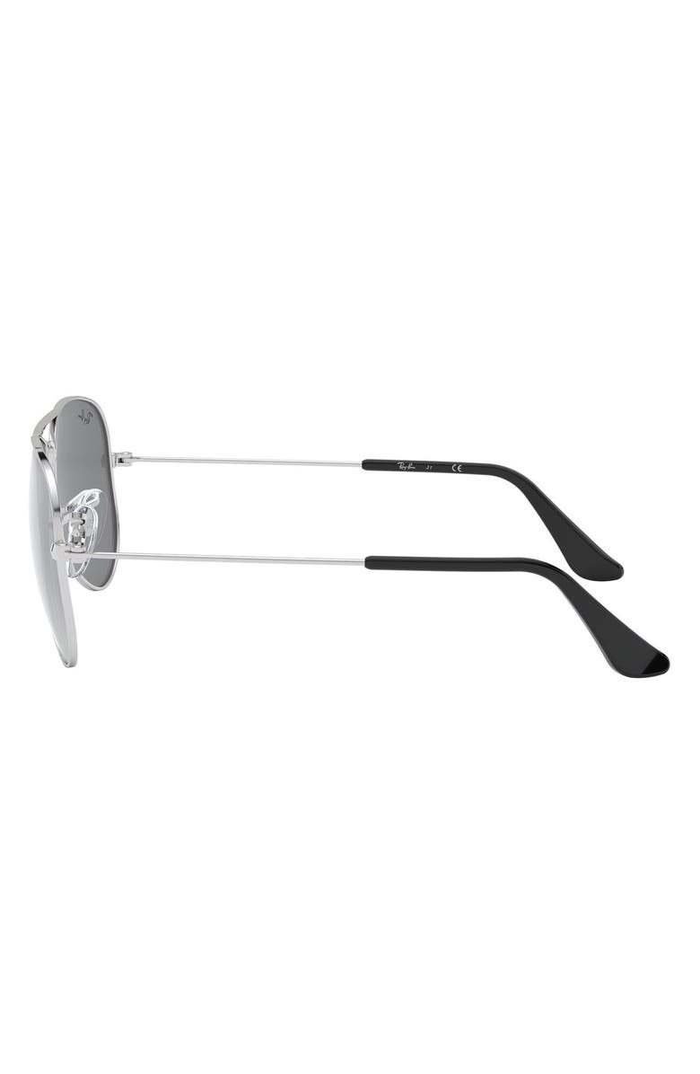 Ray-Ban Junior 50mm Mirrored Aviator Sunglasses, Alternate, color, Grey Silver Mirror
