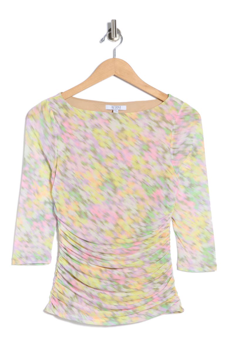 Anahi Mesh Top, Alternate, color, PASTEL BLURRED FLORAL