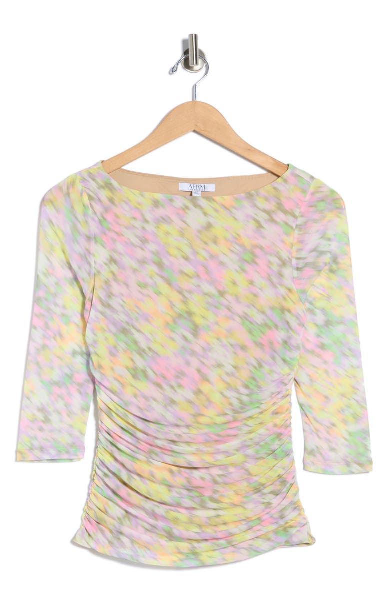 AFRM LOS ANGELES Anahi Mesh Top, Main, color, Pastel Blurred Floral