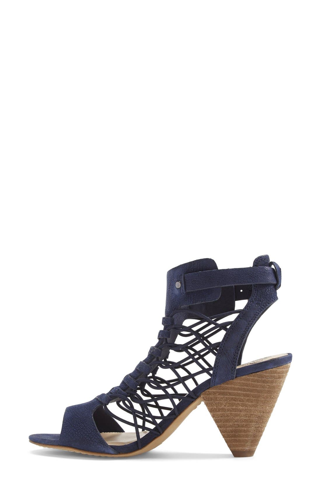 'Evel' Leather Sandal (Nordstrom Exclusive), Alternate, color, MIDNIGHT